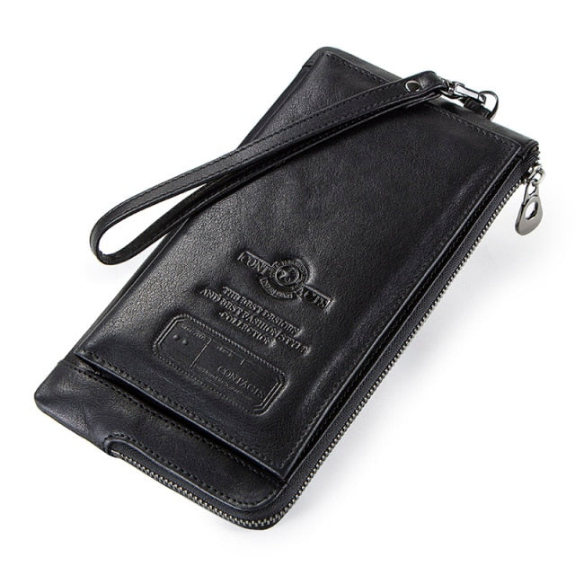 Genuine Leather RFID  Clutch Wallet