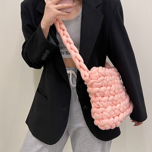 Fall Crochet Fashion Crossbody Bag