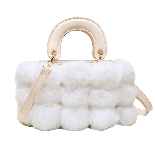 Winter Faux Furball Tote