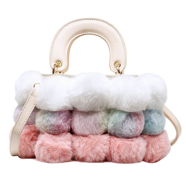 Winter Faux Furball Tote