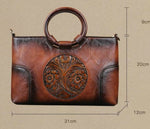 Load image into Gallery viewer, Handmade Embossed Large Messenger Bag
