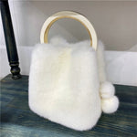 Load image into Gallery viewer, NEW Mink Bucket Bag with Bracelet Style Handle
