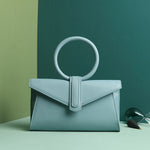 Load image into Gallery viewer, Ring Clutch Luxury Leather Handbag
