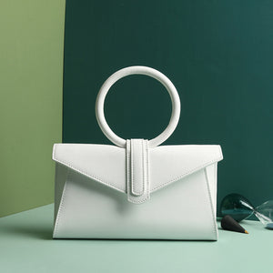 Ring Clutch Luxury Leather Handbag