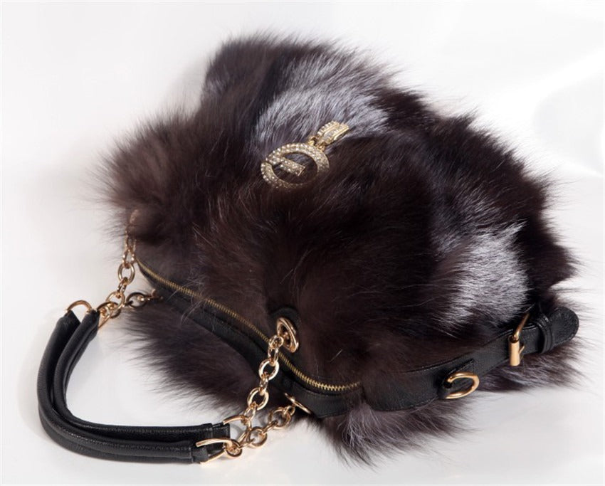 NEW Black Fox Luxury Messenger Bag
