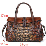 Load image into Gallery viewer, Vintage Croc Leather Tote
