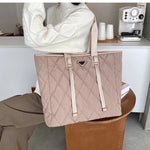 Load image into Gallery viewer, Quilted Lattice Tote Bag
