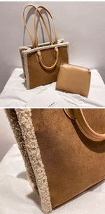 Load image into Gallery viewer, Classic Faux Shearling Tote
