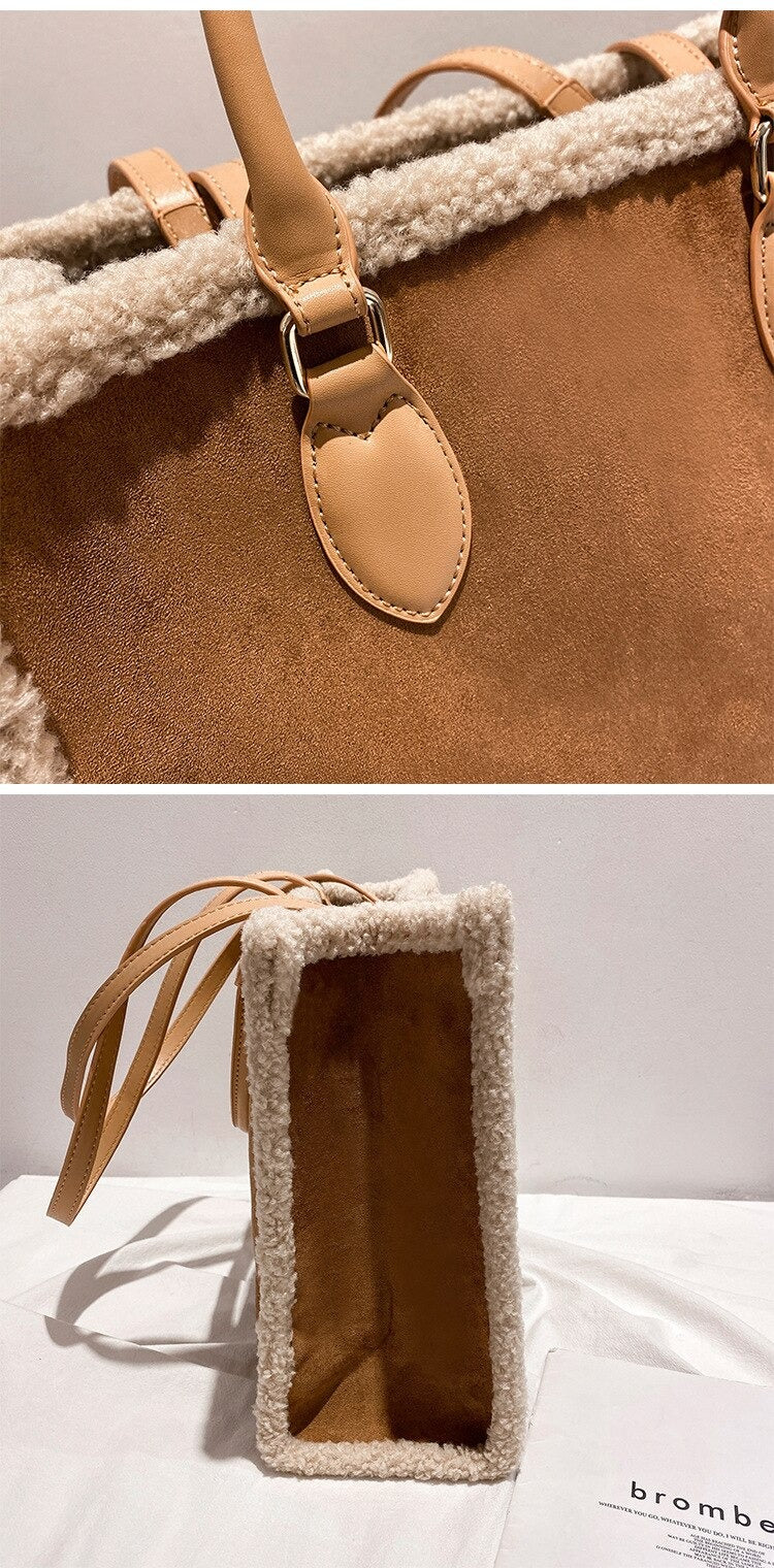 Classic Faux Shearling Tote