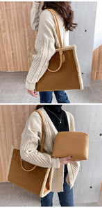 Classic Faux Shearling Tote