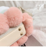 Load image into Gallery viewer, Winter Faux Furball Tote
