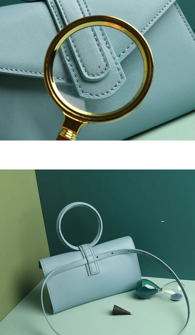 Ring Clutch Luxury Leather Handbag